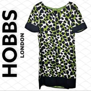 HOBBS LONDON Wool Leopard Print Shift Dress, Size 4‎ (US)